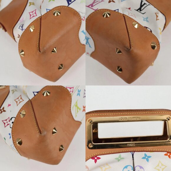LOUIS VUITTON Monogram Multicolor Judy MM Bag 2Way White M40255 LV Auth 127584V - Picture 15 of 15